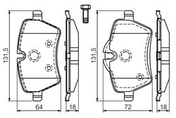SET PLACUTE FRANA BOSCH 0 986 494 168 - Compatibil cu MINI