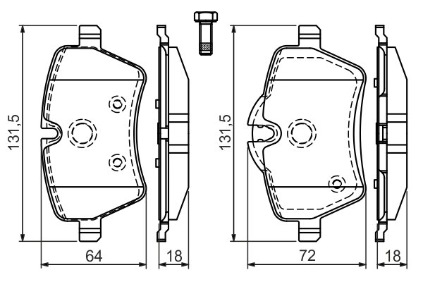 Set placute frana BOSCH 0 986 494 168