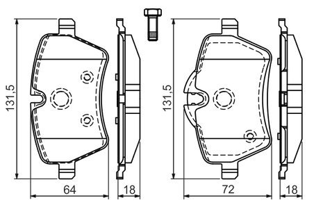 Set placute frana BOSCH 0 986 494 168