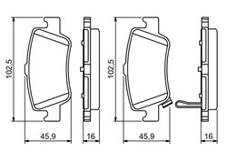 SET PLACUTE FRANA BOSCH 0 986 494 182 - Compatibil cu TOYOTA