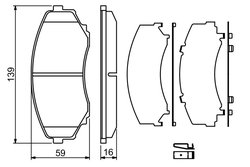 Set placute frana BOSCH 0 986 494 204