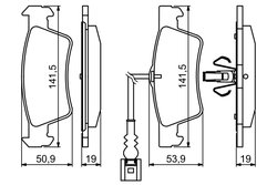 Set placute frana BOSCH 0 986 494 219