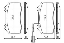 SET PLACUTE FRANA BOSCH 0 986 494 228 - Compatibil cu ABARTH, ALFA ROMEO