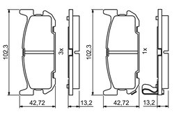 Set placute frana BOSCH 0 986 494 226