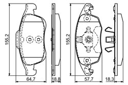 Set placute frana BOSCH 0 986 494 235