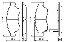 SET PLACUTE FRANA BOSCH 0 986 494 238 - Compatibil cu SUZUKI