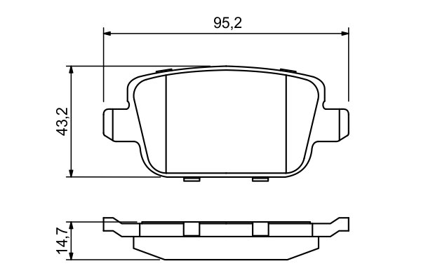 Set placute frana BOSCH 0 986 494 247