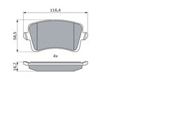 Set placute frana BOSCH 0 986 494 254