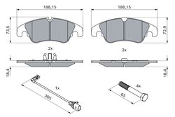 Set placute frana BOSCH 0 986 494 259