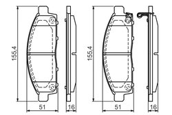 Set placute frana BOSCH 0 986 494 268