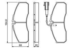 Set placute frana BOSCH 0 986 494 278