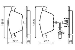 Set placute frana BOSCH 0 986 494 283