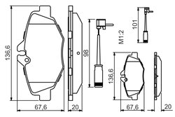 SET PLACUTE FRANA BOSCH 0 986 494 285 - Compatibil cu MERCEDES-BENZ