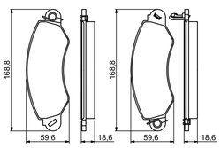 Set placute frana BOSCH 0 986 494 300