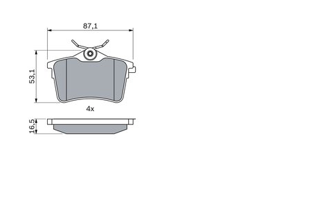 SET PLACUTE FRANA BOSCH 0 986 494 304 - Compatibil cu CITROEN, PEUGEOT