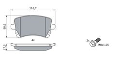 Set placute frana BOSCH 0 986 494 303