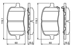Set placute frana BOSCH 0 986 494 306