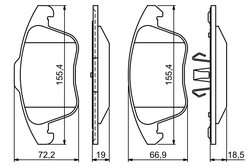 SET PLACUTE FRANA BOSCH 0 986 494 324 - Compatibil cu CITROEN, DS, DS (CAPSA), PEUGEOT