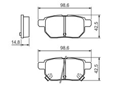 Set placute frana BOSCH 0 986 494 328