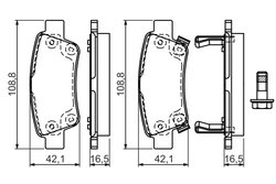 Set placute frana BOSCH 0 986 494 329