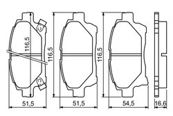 Set placute frana BOSCH 0 986 494 333
