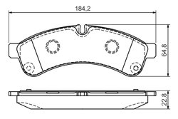 SET PLACUTE FRANA BOSCH 0 986 494 335 - Compatibil cu IVECO, NISSAN