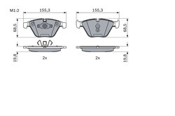 Set placute frana BOSCH 0 986 494 354