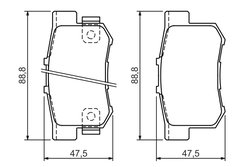 Set placute frana BOSCH 0 986 494 358