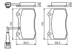 Set placute frana BOSCH 0 986 494 367