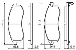 Set placute frana BOSCH 0 986 494 362
