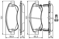 Set placute frana BOSCH 0 986 494 379