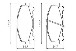 SET PLACUTE FRANA BOSCH 0 986 494 382 - Compatibil cu HONDA