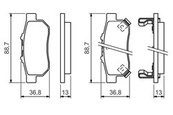 SET PLACUTE FRANA BOSCH 0 986 494 392 - Compatibil cu HONDA