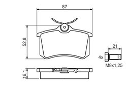 SET PLACUTE FRANA BOSCH 0 986 494 399 - Compatibil cu AUDI, CITROEN, DS, OPEL, PEUGEOT, RENAULT, VAUXHALL, VW