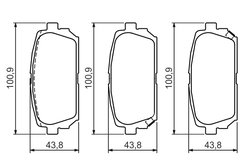 Set placute frana BOSCH 0 986 494 400