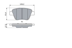 Set placute frana BOSCH 0 986 494 416