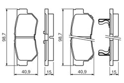 Set placute frana BOSCH 0 986 494 417
