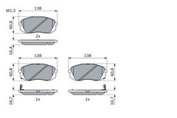 SET PLACUTE FRANA BOSCH 0 986 494 422 - Compatibil cu HYUNDAI, KIA