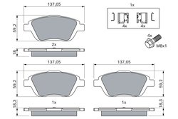 SET PLACUTE FRANA BOSCH 0 986 494 438 - Compatibil cu CITROEN, DS, PEUGEOT