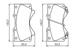 Set placute frana BOSCH 0 986 494 449
