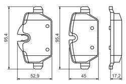 Set placute frana BOSCH 0 986 494 461