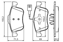 Set placute frana BOSCH 0 986 494 465