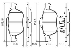 SET PLACUTE FRANA BOSCH 0 986 494 485 - Compatibil cu TOYOTA
