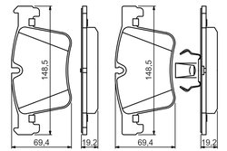 SET PLACUTE FRANA BOSCH 0 986 494 487 - Compatibil cu BMW