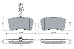 Set placute frana BOSCH 0 986 494 500