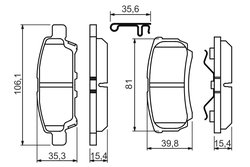 SET PLACUTE FRANA BOSCH 0 986 494 502 - Compatibil cu CHRYSLER, DODGE, JEEP, MITSUBISHI, PROTON