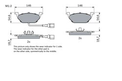 Set placute frana BOSCH 0 986 494 524
