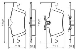 Set placute frana BOSCH 0 986 494 528