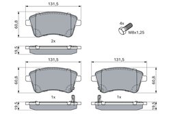 Set placute frana BOSCH 0 986 494 552