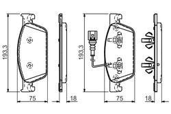 Set placute frana BOSCH 0 986 494 553